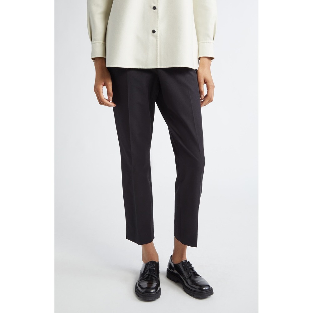 Lafayette 148 New York Stanton Navy Blue Slim Leg Pants Womens Size 6 Side Zip